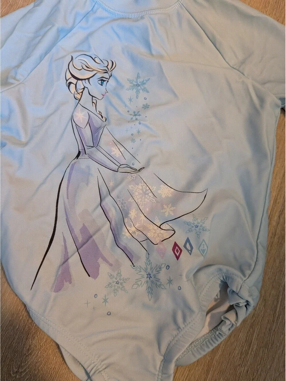 Hanna Andersson Disney Frozen II Elsa Long Sleeve Baby Swimsuit Rashguard